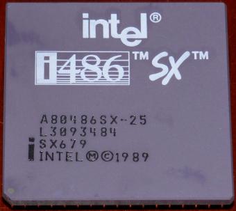 Intel i486SX 25MHz CPU (A80486SX-25) sSpec: SX679, Malay 1989